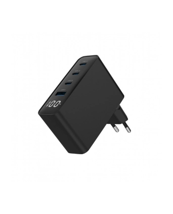 gembird Ładowarka uniwersalna 100W GaN 1xUSB-A 3xUSB-C szybkie ładowanie LCD czarna