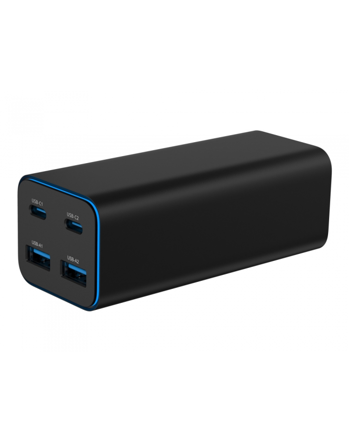 gembird Ładowarka uniwersalna 100W GaN 2xUSB-A 2xUSB-C szybkie ładowanie czarna główny