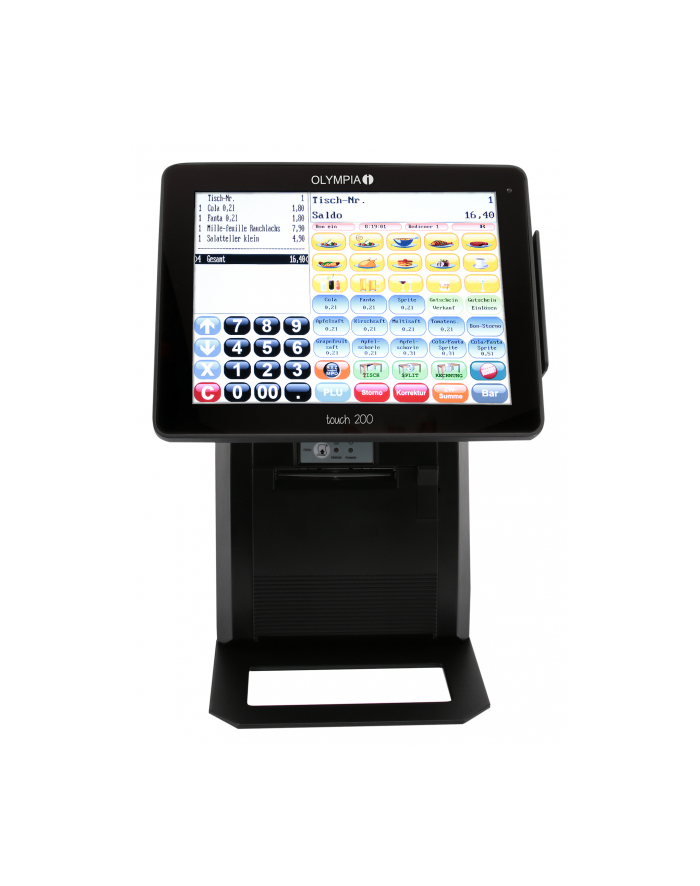 Olympia Kasse Touch 200 Tse Schwarz Hinweis Beachten (949904002) główny