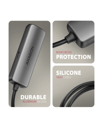 axagon RVC-HI8KPD Adapter aktywny USB-C -> HDMI 8K/60Hz, Aluminum, PD100W, 16cm kabel nr 2