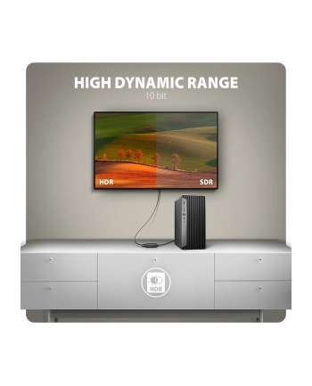 axagon RVD-HI20N Adapter aktywny DisplayPort -> HDMI 1.4, 4K/60Hz, kabel 15cm nr 1