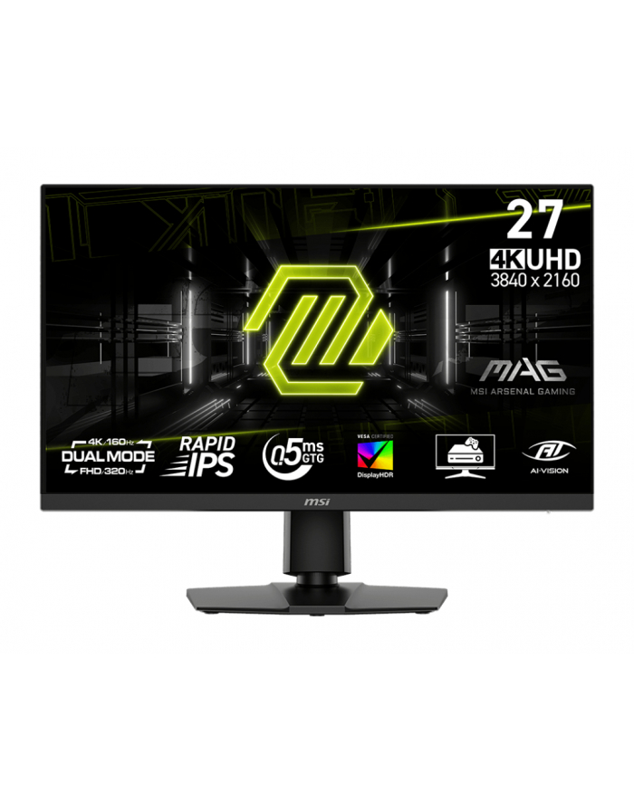MSI MAG 272URDF E16 27inch Rapid IPS UHD 16:9 320Hz 1ms 2xHDMI DP 3xUSB 2.0 Headphone out główny