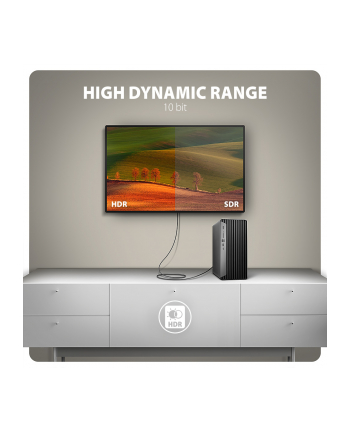 axagon RVD-HI20C2 Adapter aktywny DisplayPort -> HDMI 1.4, 4K/60Hz, kabel 1,8m