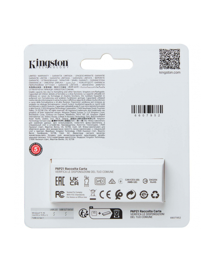 KINGSTON 256GB Portable USB 3.2 Gen 1 DataTraveler Exodia S Black/Orange główny