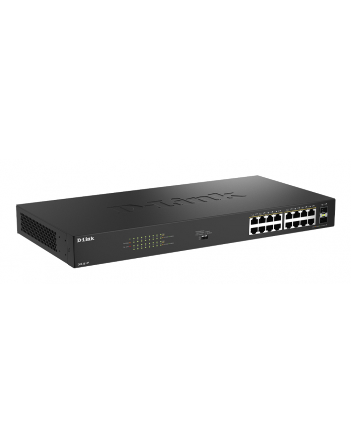 D-LINK 16 Ports GE PoE 30W + 2 Ports SFP Unmanaged Switch 240W główny