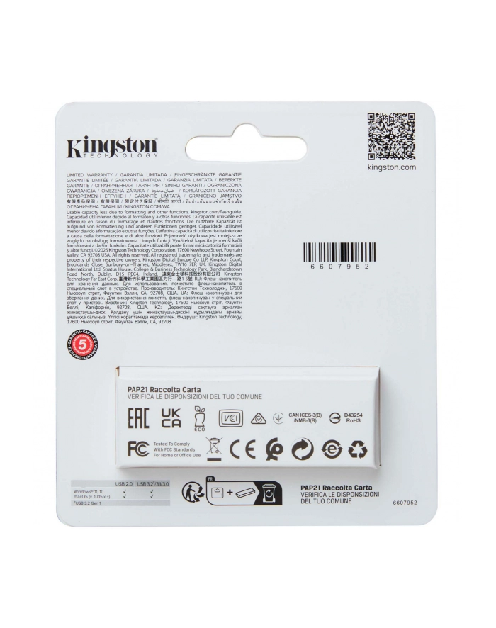 KINGSTON 256GB Portable USB 3.2 Gen 1 DataTraveler Exodia S Black/Orange główny