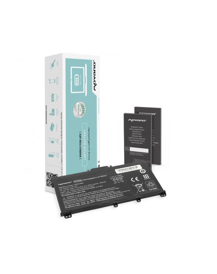 Bateria Movano do notebooka HP HT03XL, 240 250 255 256 G7, 340 348 G5 (11.4V) (3400 mAh) główny