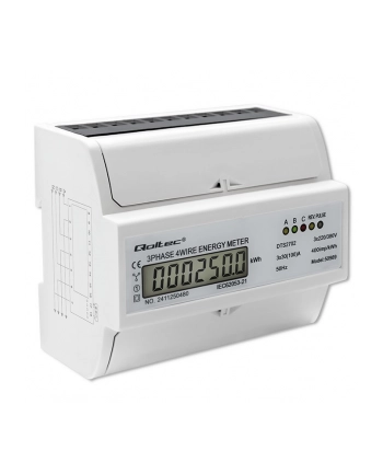 qoltec Trójfazowy dwukierunkowy elektroniczny licznik | miernik zużycia energii na szynę DIN | 400V | 100A | LCD | 4P nr 2