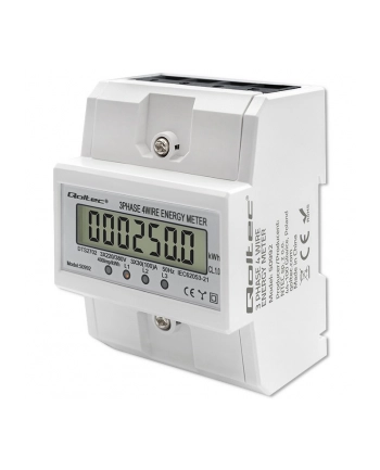 qoltec Trójfazowy elektroniczny licznik | miernik zużycia energii na szynę DIN | 400V | 100A | LCD | 4P nr 2
