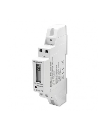 Miernik zużycia energii Qoltec na szynę DIN | Jednofazowy elektroniczny licznik | 230V | 30A | LCD | 1P nr 1