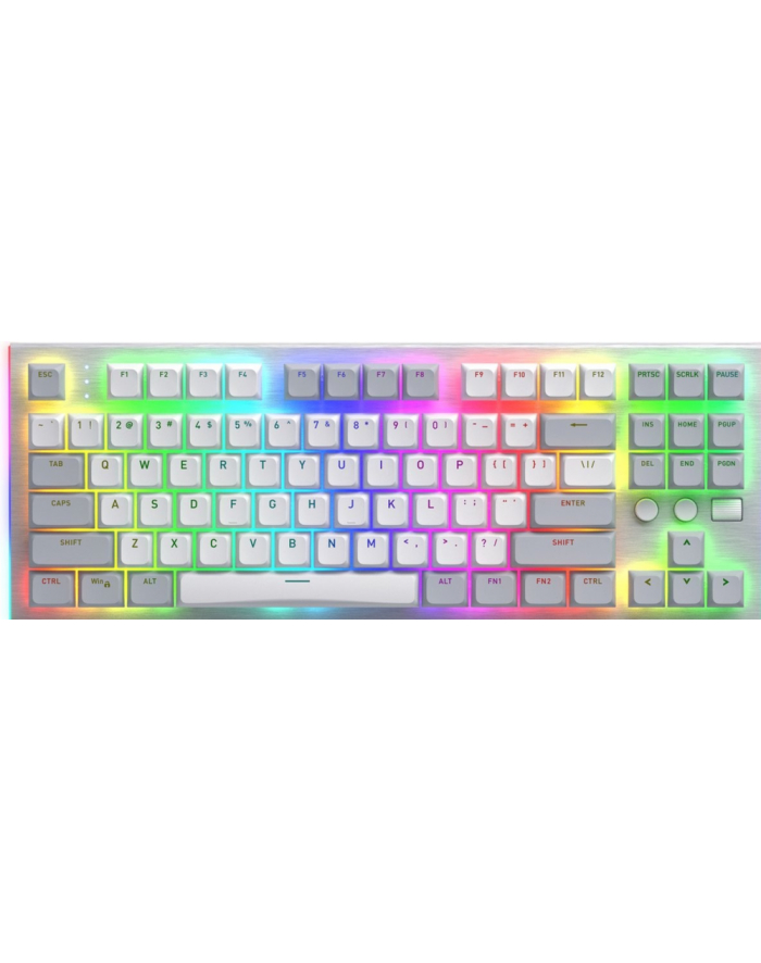 Klawiatura przewodowa Hator GRAVITY TKL HTK561 MECHANICZNA podświetlana RGB gaming  Aurum Orange Linear biała główny