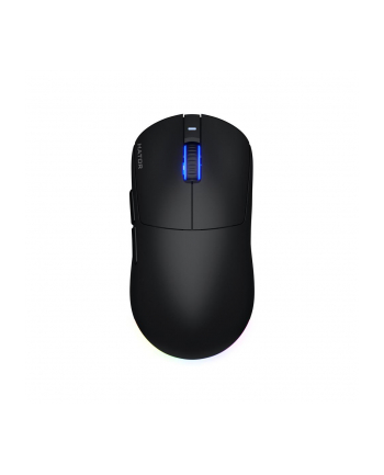 Mysz bezprzewodowa Hator QUASAR 3 HTM730 optyczna 12000dpi 2.4 GHz + Bluetooth AKUMULATOR 6 przycisków Gaming RGB PixArt PMW 3311 czarna