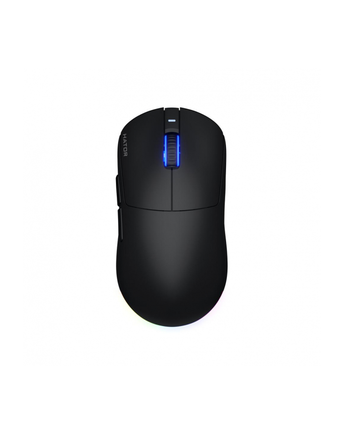 Mysz bezprzewodowa Hator QUASAR 3 HTM730 optyczna 12000dpi 2.4 GHz + Bluetooth AKUMULATOR 6 przycisków Gaming RGB PixArt PMW 3311 czarna główny