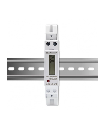 qoltec Jednofazowy elektroniczny licznik | miernik zużycia energii na  szynę DIN | 230V | 30A | LCD | 1P nr 2