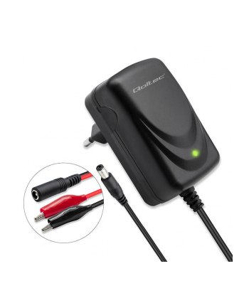 Ładowarka do akumulatora Qoltec AGM GEL STD 6V | 1A | Prostownik z sygnalizatorem LED