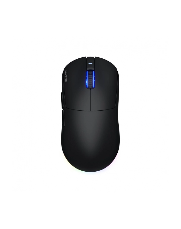 Mysz bezprzewodowa Hator QUASAR 3 HTM730 optyczna 12000dpi 2.4 GHz + Bluetooth AKUMULATOR 6 przycisków Gaming RGB PixArt PMW 3311 czarna główny