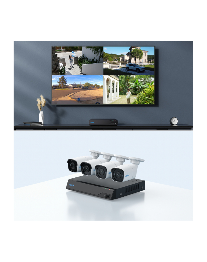 Reolink Sieciowy Rejestrator Wideo Nvs8-5Mb4 + 4 Kamery P320 główny