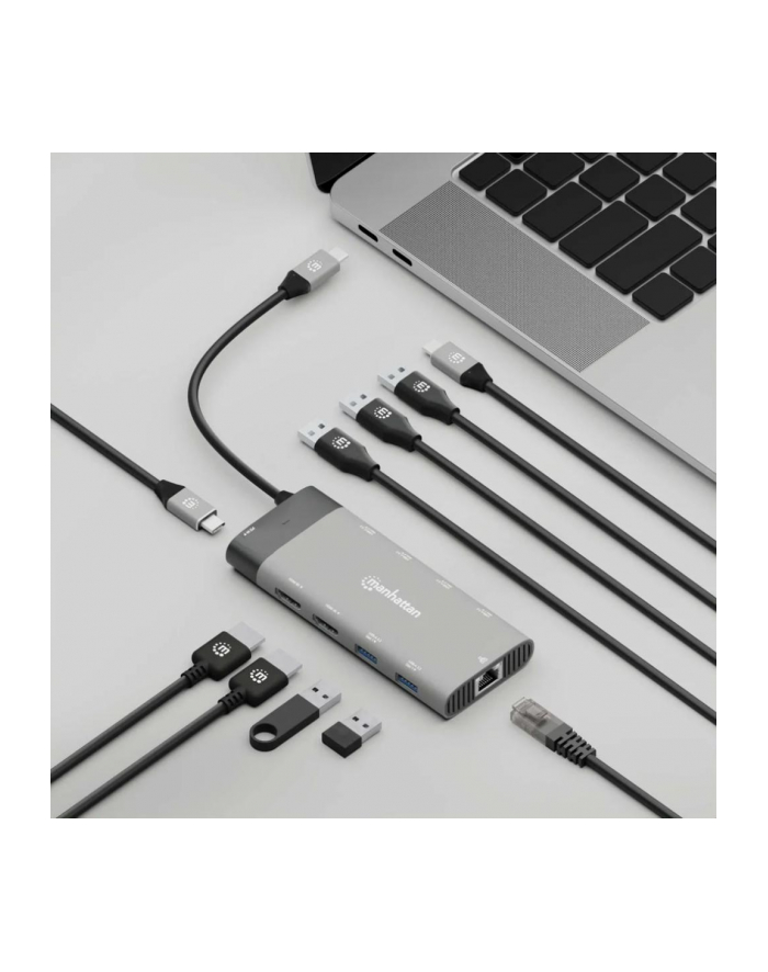 Manhattan Stacja dokująca USB-C 130714 (USBCPD10IN18K) główny