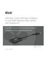 Club 3D Adapter AV Club3D Adapter USB-C (USB A Adapter) > 2x HDMI 4K@60Hz St/Bu retail - nr 2