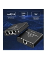 qoltec Rozdzielacz Splitter Ethernet mini SWITCH 1x3 RJ45 | 1000Mb/s |  USB-C | Aluminium - nr 11