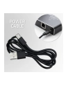 qoltec Rozdzielacz Splitter Ethernet mini SWITCH 1x3 RJ45 | 1000Mb/s |  USB-C | Aluminium - nr 12