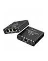 qoltec Rozdzielacz Splitter Ethernet mini SWITCH 1x3 RJ45 | 1000Mb/s |  USB-C | Aluminium - nr 1