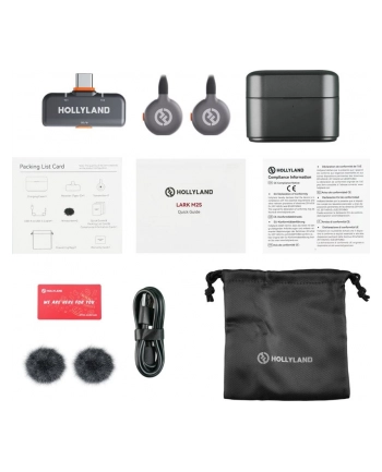 Hollyland LARK M2S Duo Wireless Lavalier Microphone with USB-C Plug (Duo, Space Gray)* nr 1