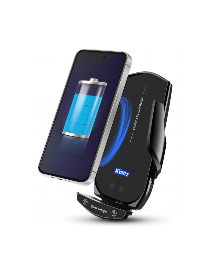 Uchwyt samochodowy Xblitz FX5 Exclusive, automatyczny, z funkcją bezprzewodowego ładowania główny