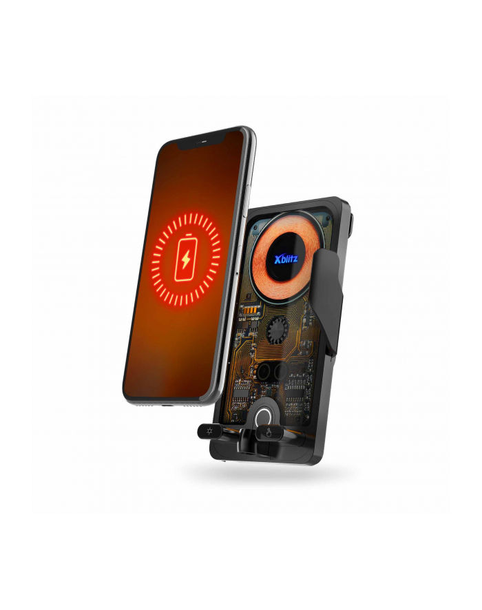Uchwyt samochodowy Xblitz FX7 Exclusive, automatyczny, z funkcją bezprzewodowego ładowania główny