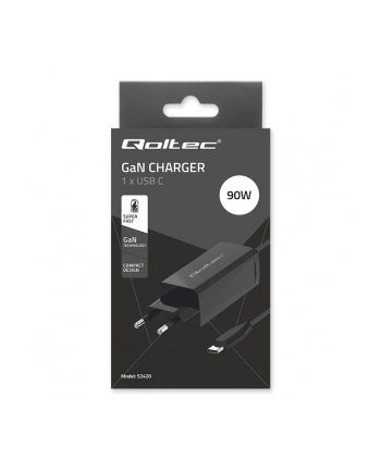 qoltec Ładowarka sieciowa 90W GaN | 5-20V | 3-4.5A | USB-C 3.1 nr 1