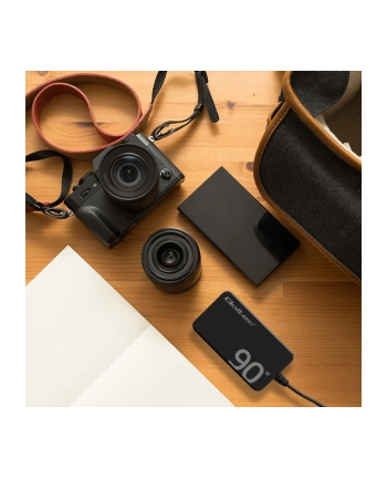 qoltec Ładowarka sieciowa 90W GaN Fast SLIM | PD | 5-20V | 4.5A | USB-C 3.1 | Laptop | MacBook | Smartfon | +kabel nr 1