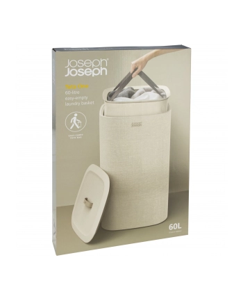 Joseph Joseph Tota One 60L ecru Großer Wäschekorb mit einem Fach nr 2