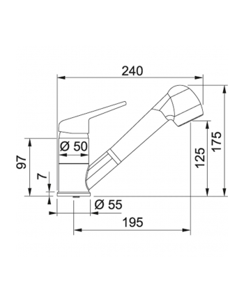 Franke Prince II pull-out spray Chrom 115.0347.111