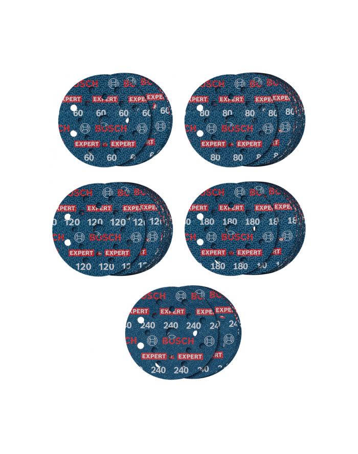 Bosch EXPERT O780 Foil Sanding Disc Set G60/80/120/180/240 2608902470 główny