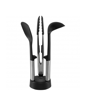 Joseph Joseph Zestaw 3 narzędzi kuchennych + stojak Elevate Silicone Steel