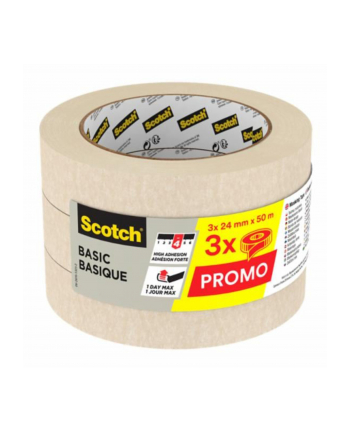 3m 3x1 Scotch Abdeckband Basic 24mmx50m, beige 2010/24 nr 2