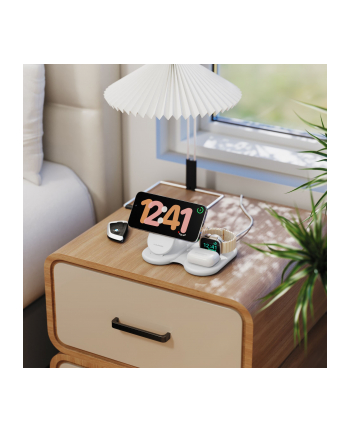 Alogic PackAway 3-in-1 Qi2 Wireless Charging Stand White