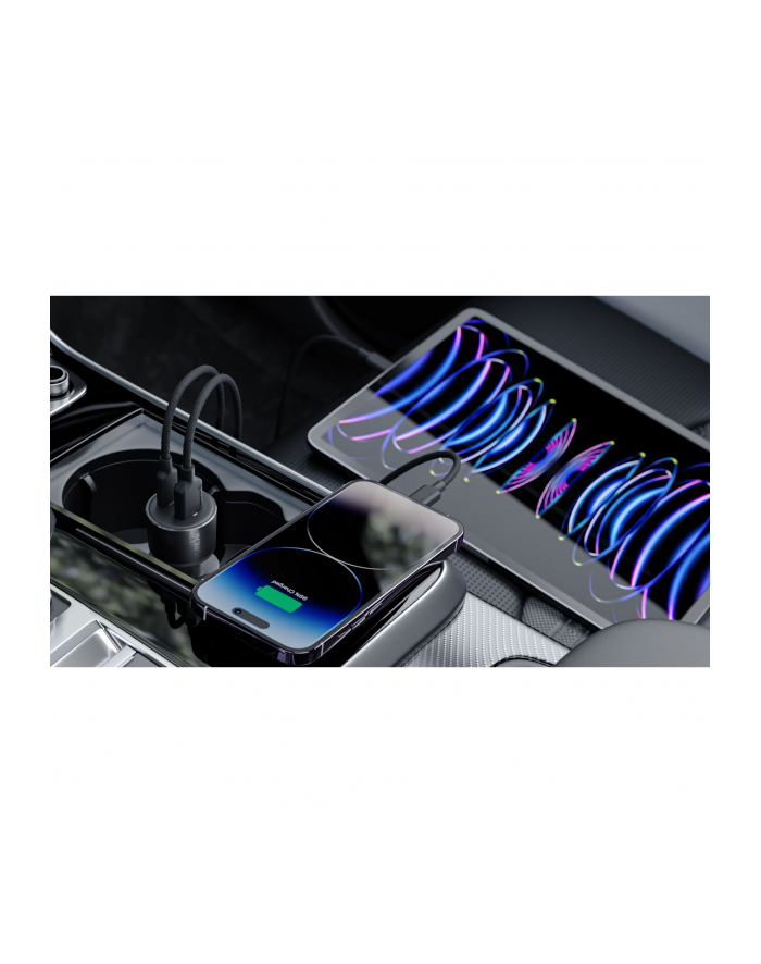 Alogic Rapid Power 100W USB-C PD 2-in-1 Fast Car Charger Black główny
