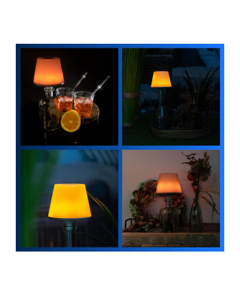 REV LED Flaschenleuchte mit Akku Lamprusco Flame warmbiały
