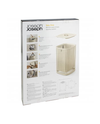 Joseph Joseph Tota One 60L ecru Großer Wäschekorb mit einem Fach nr 1