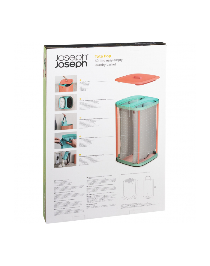 Joseph Joseph Tota Trio 60L Wäschetrennkorb koralle główny