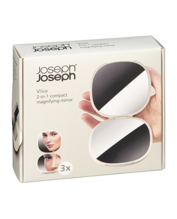 Joseph Joseph Viva beige 2-in-1 Kompakter Vergrößerungsspiegel