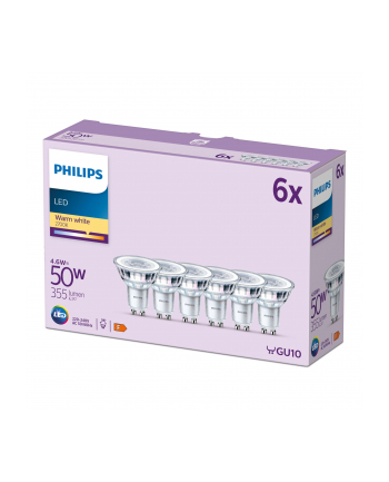 Philips LED-Reflektor GU10 6er Set 4,6W 2700K