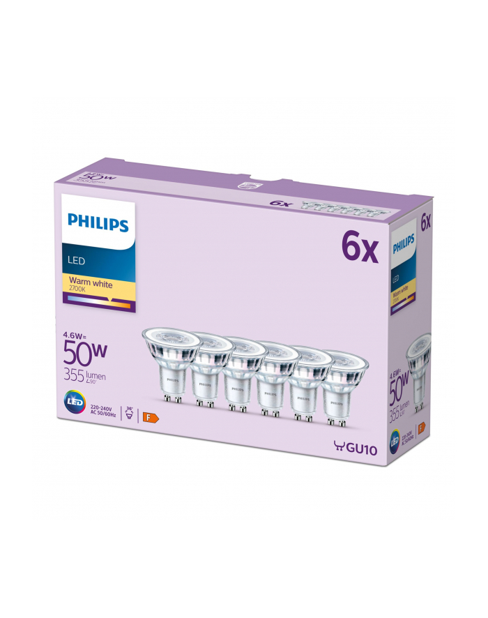 Philips LED-Reflektor GU10 6er Set 4,6W 2700K główny