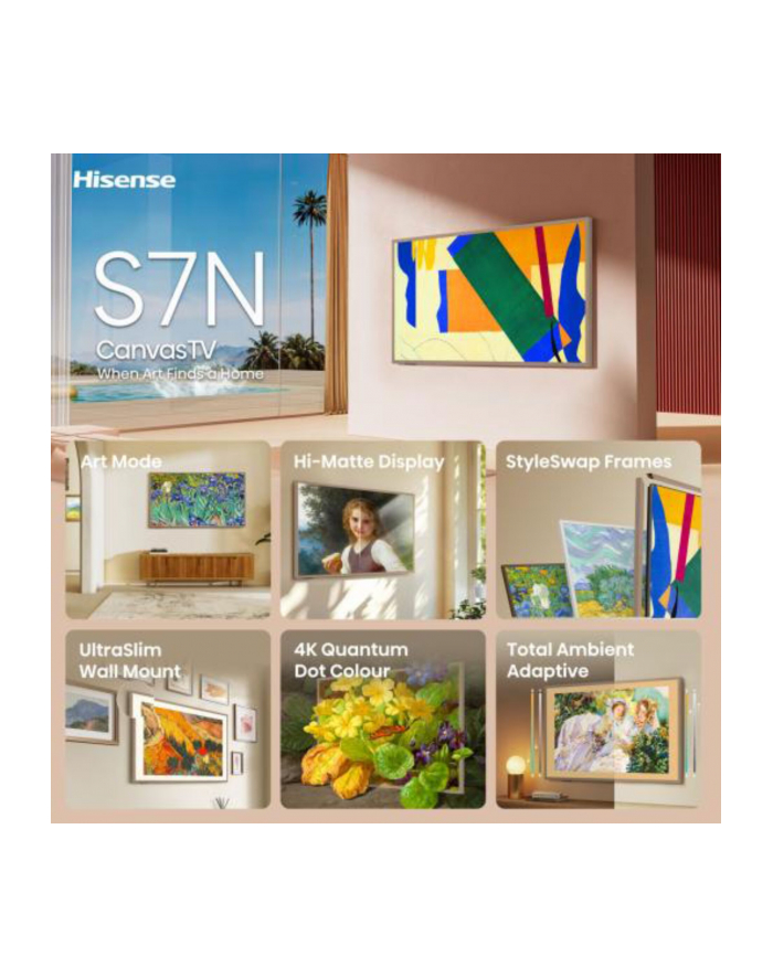 Telewizor QLED Hisense 55S7NQ 55 cali 4K UHD główny