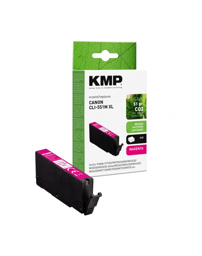 KMP Tintenpatrone magenta komp. mit Canon CLI-551 M XL główny