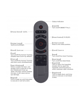 OBSBOT Tiny 2 Smart Remote 2