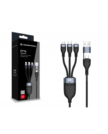 Conceptronic ETTA05B15 3-in-1 USB PD 60W 1.5M