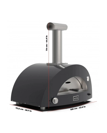 Alfa Forni Moderno 3 Pizze Hybrid Schiefer Grau nr 1