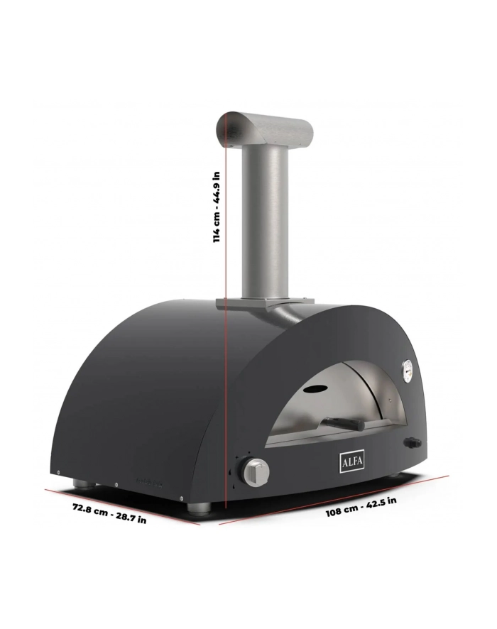 Alfa Forni Moderno 3 Pizze Hybrid Schiefer Grau główny